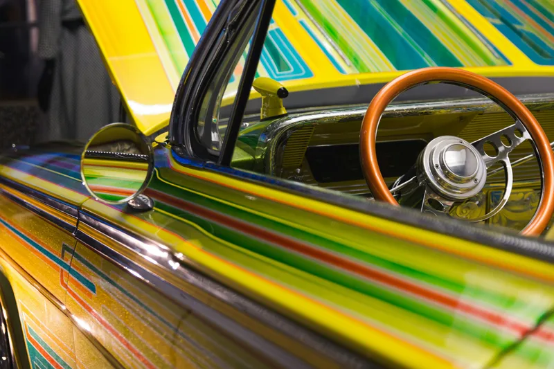 Interior detailing — premium car cabin