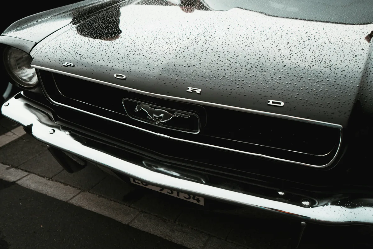 Glossy black car exterior